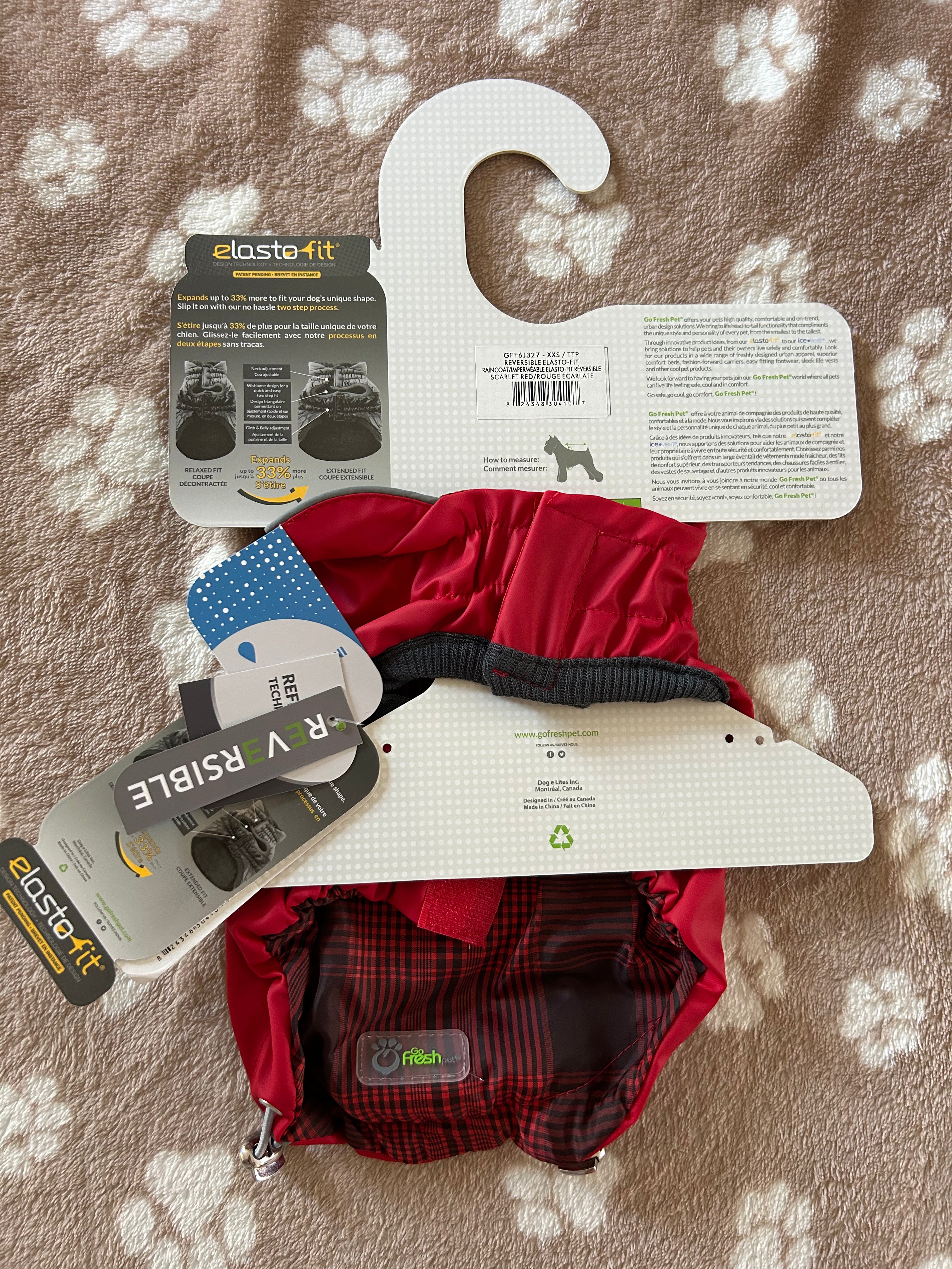 Manteau imperméable réversible