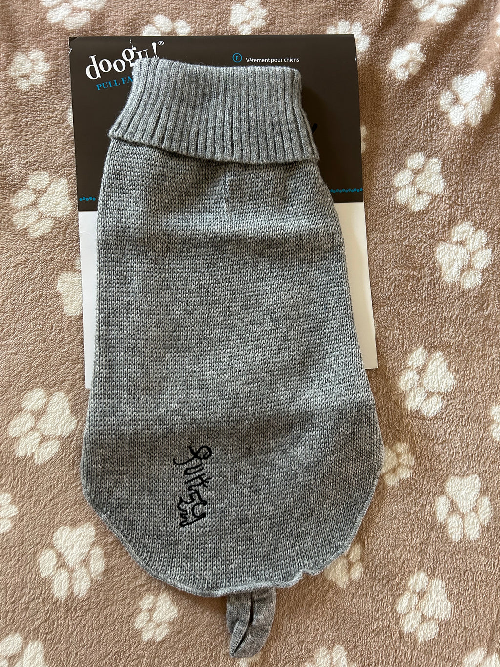 Pull Fun gris côtelé