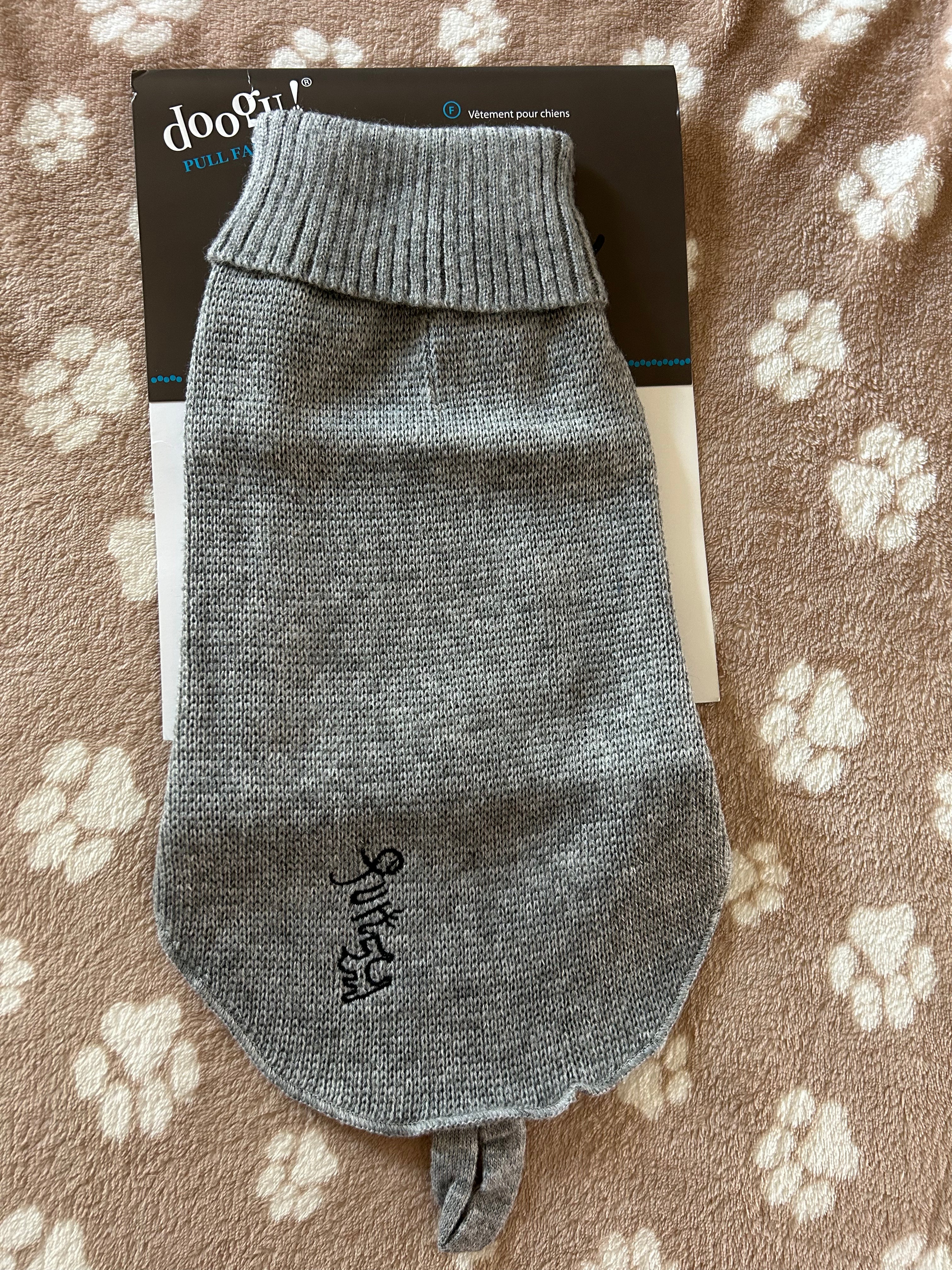 Pull Fun gris côtelé