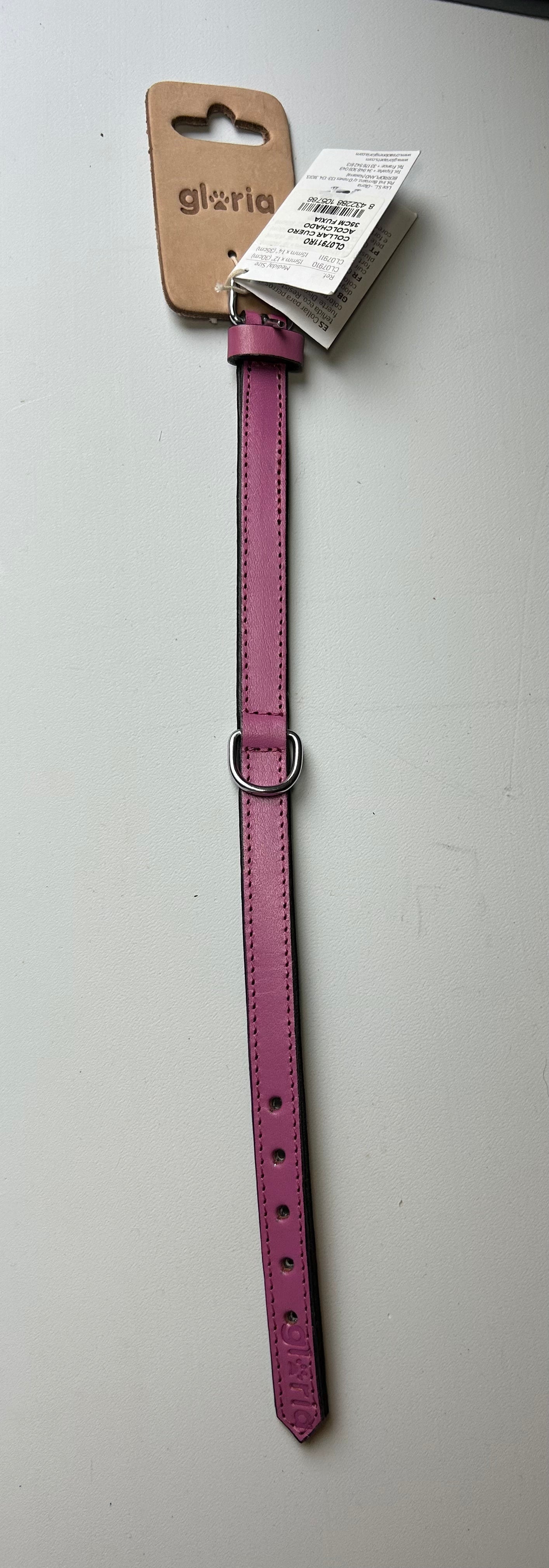 Collier en cuir violet pour chien