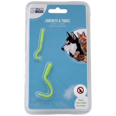 Lot de 2 crochets à tiques